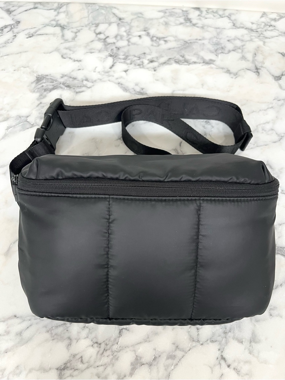 Calpak Luka puffer belt bag travel unisex black